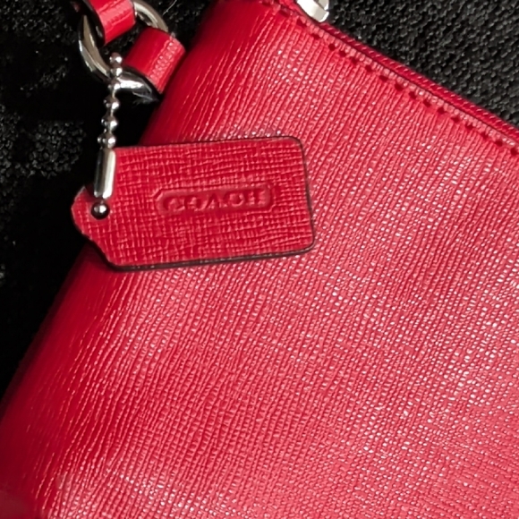 Coach Scarlet Red Wristlet Clutch - Picture 4 of 5